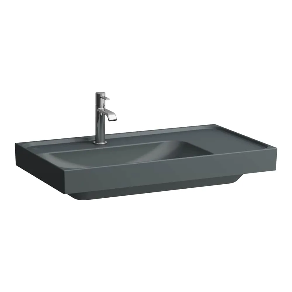 LAUFEN MEDA Waschtisch, Ablage rechts 800 x 460 x 160 mm #H8171167581111 - 758 - Graphit matt