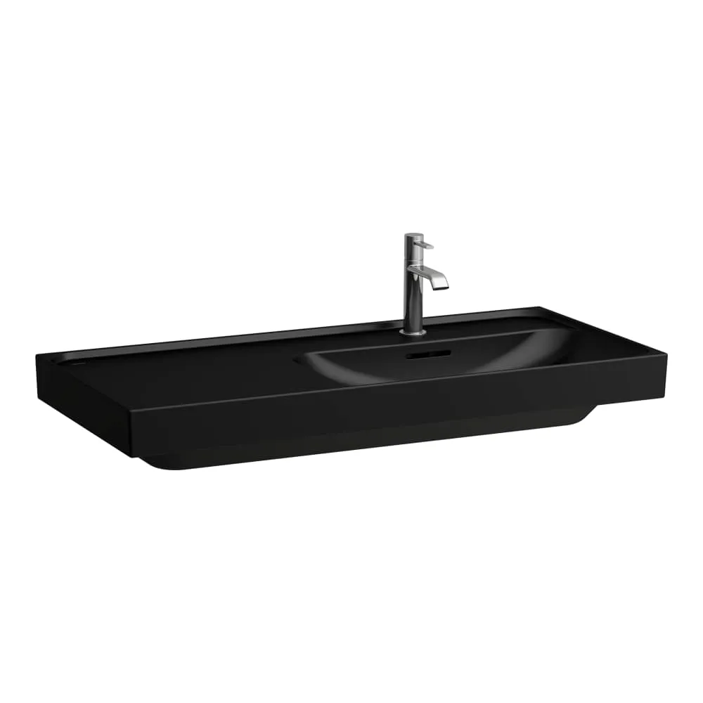 LAUFEN MEDA Waschtisch, Ablage links 1000 x 460 x 80 mm #H8171177161091 - 716 - Schwarz matt