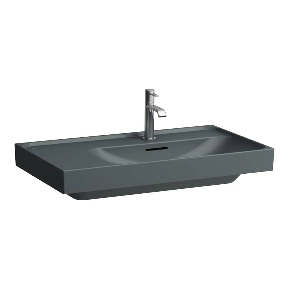 LAUFEN MEDA Waschtisch, Ablage links 800 x 460 x 160 mm #H8171157581041 - 758 - Graphit matt