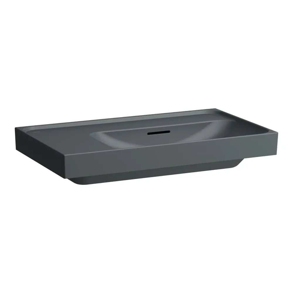 LAUFEN MEDA Waschtisch, Ablage links 800 x 460 x 160 mm #H8171157581091 - 758 - Graphit matt