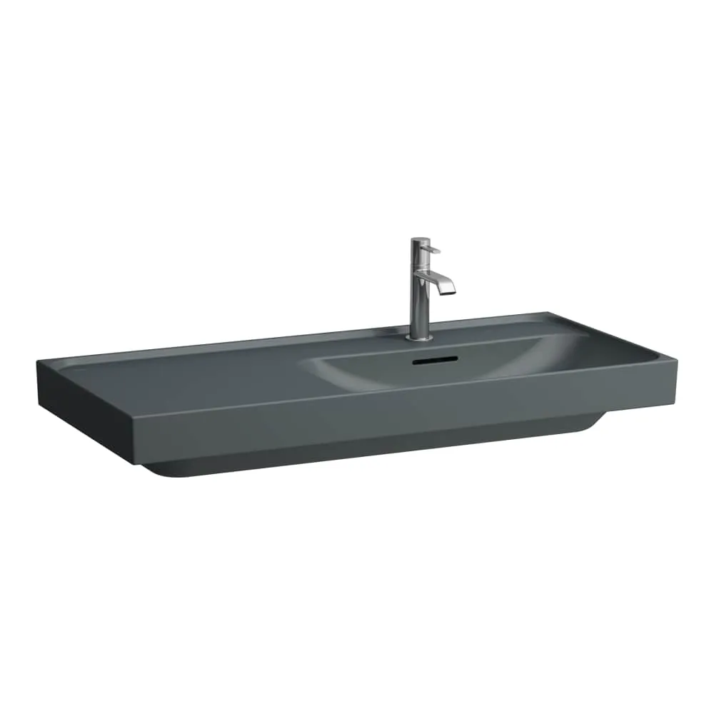 LAUFEN MEDA Waschtisch, Ablage links 1000 x 460 x 80 mm #H8171177581581 - 758 - Graphit matt