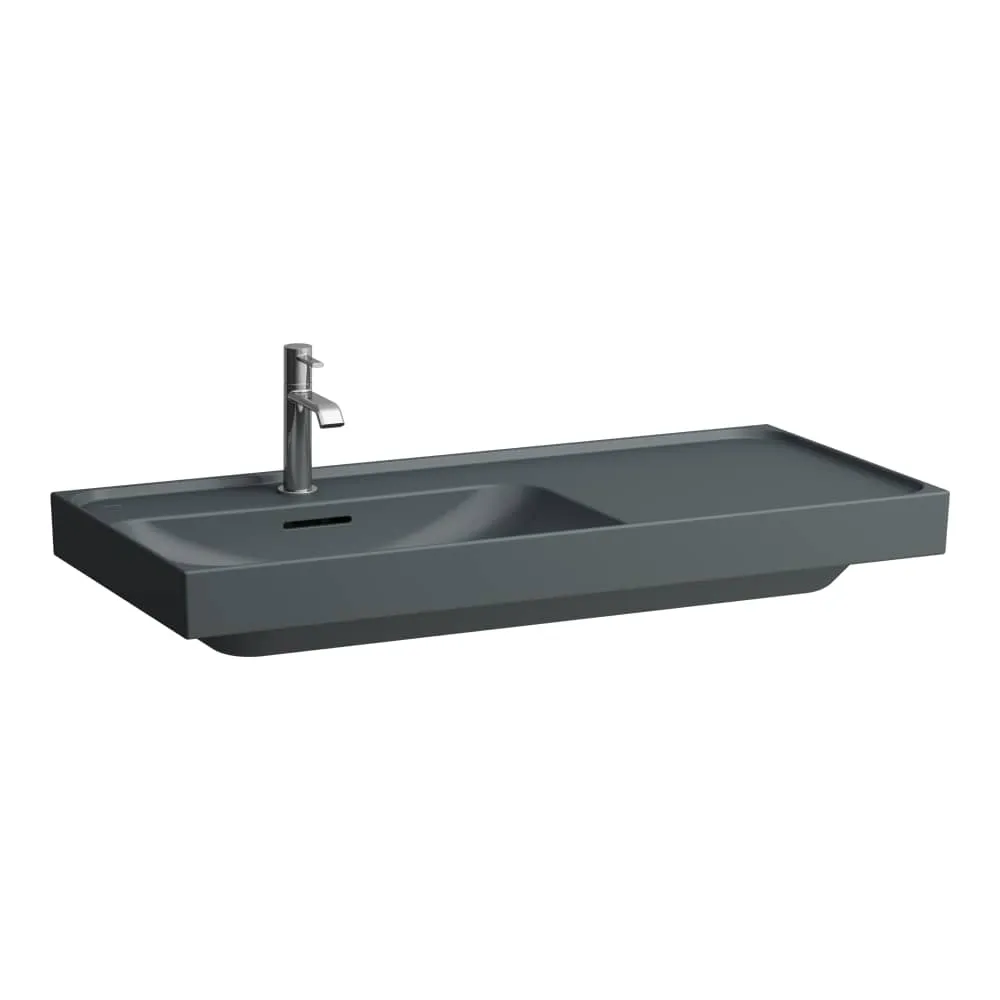 LAUFEN MEDA Waschtisch, Ablage rechts 1000 x 460 x 80 mm #H8171187581581 - 758 - Graphit matt
