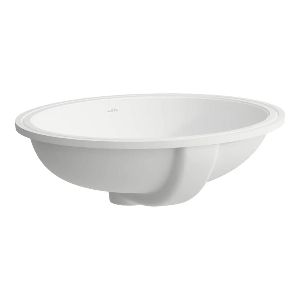 LAUFEN SAVOY Einbauwaschtisch von unten, oval, geschliffen 500 x 416 x 180 mm #H8189437571551 - 757 - Weiß matt