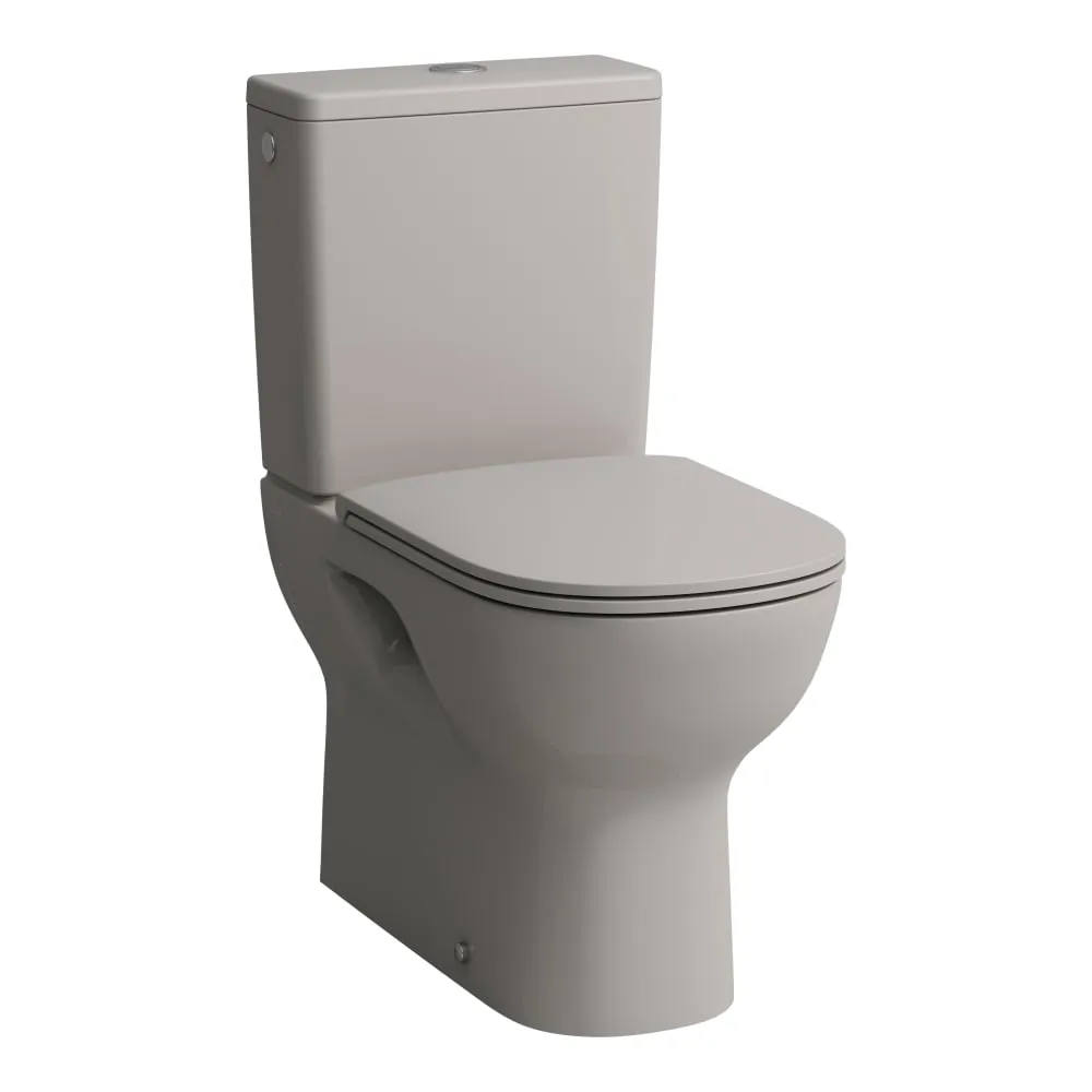 LAUFEN LUA Stand-WC für aufgesetzten Spülkasten, Tiefspüler, spülrandlos, Abgang waagrecht/senkrecht (max. 260 mm) 650 x 360 x 420 mm #H8240810370001 - 037 - Manhattan