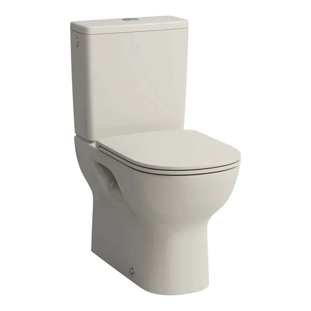 LAUFEN LUA Stand-WC für aufgesetzten Spülkasten, Tiefspüler, spülrandlos, Abgang waagrecht/senkrecht (max. 260 mm) 650 x 360 x 420 mm #H8240810490001 - 049 - Pergamon