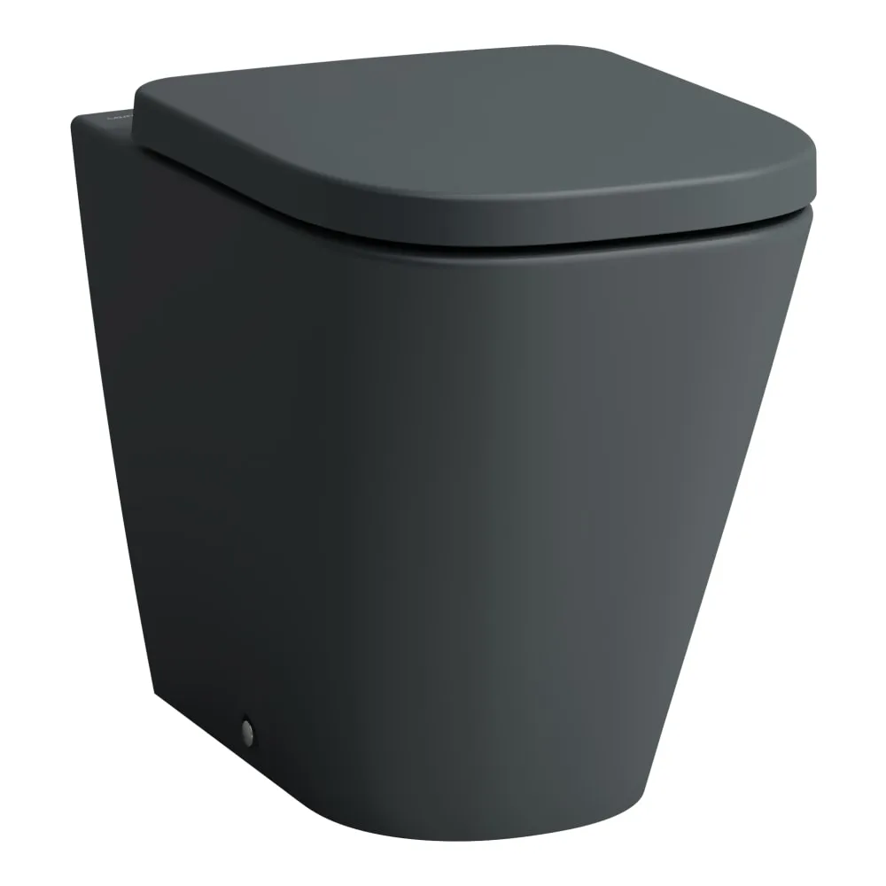 LAUFEN MEDA Stand-WC, Silent Flush, Tiefspüler, spülrandlos, Abgang waagerecht oder senkrecht 540 x 360 x 430 mm #H8231117580001 - 758 - Graphit matt