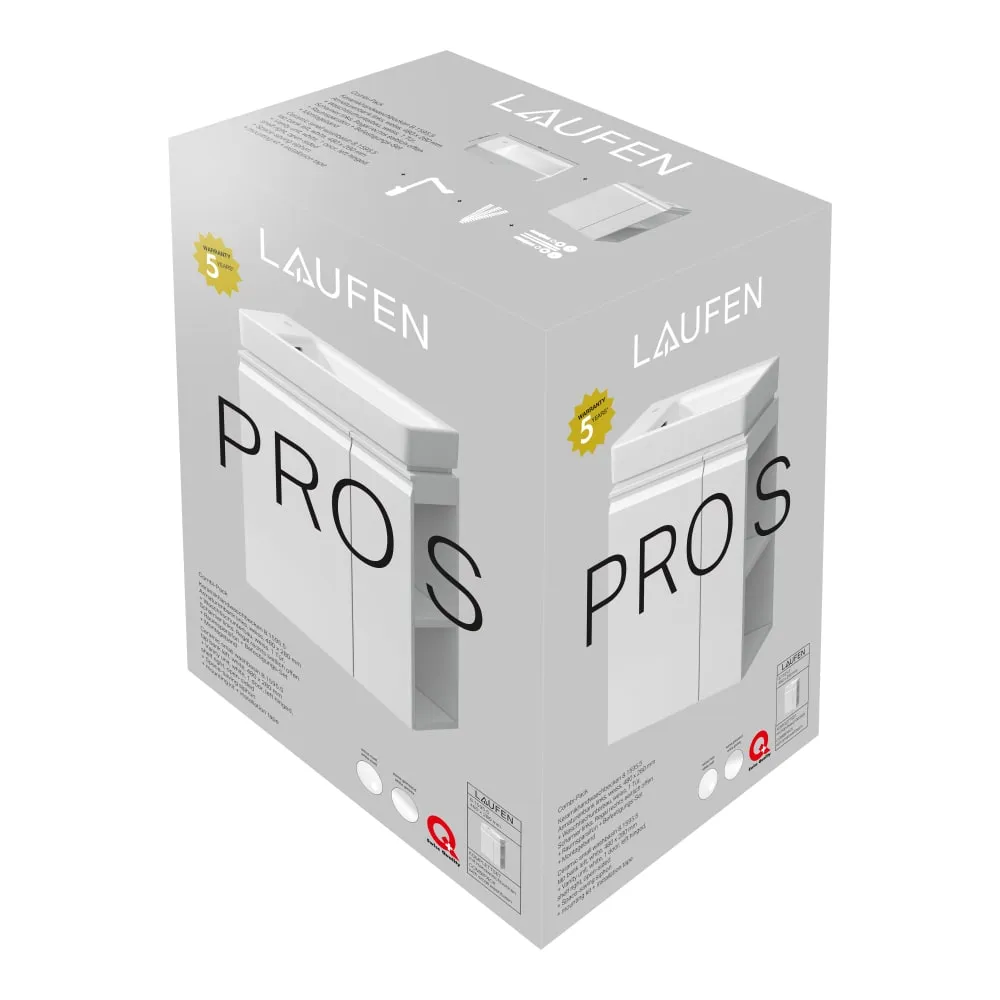 LAUFEN PRO S Pro S Set 480 mm, Waschtisch in weiß inkl. Waschtischunterbau 480 x 280 x 690 mm #H8629654751041 - 475 - Weiß glänzend