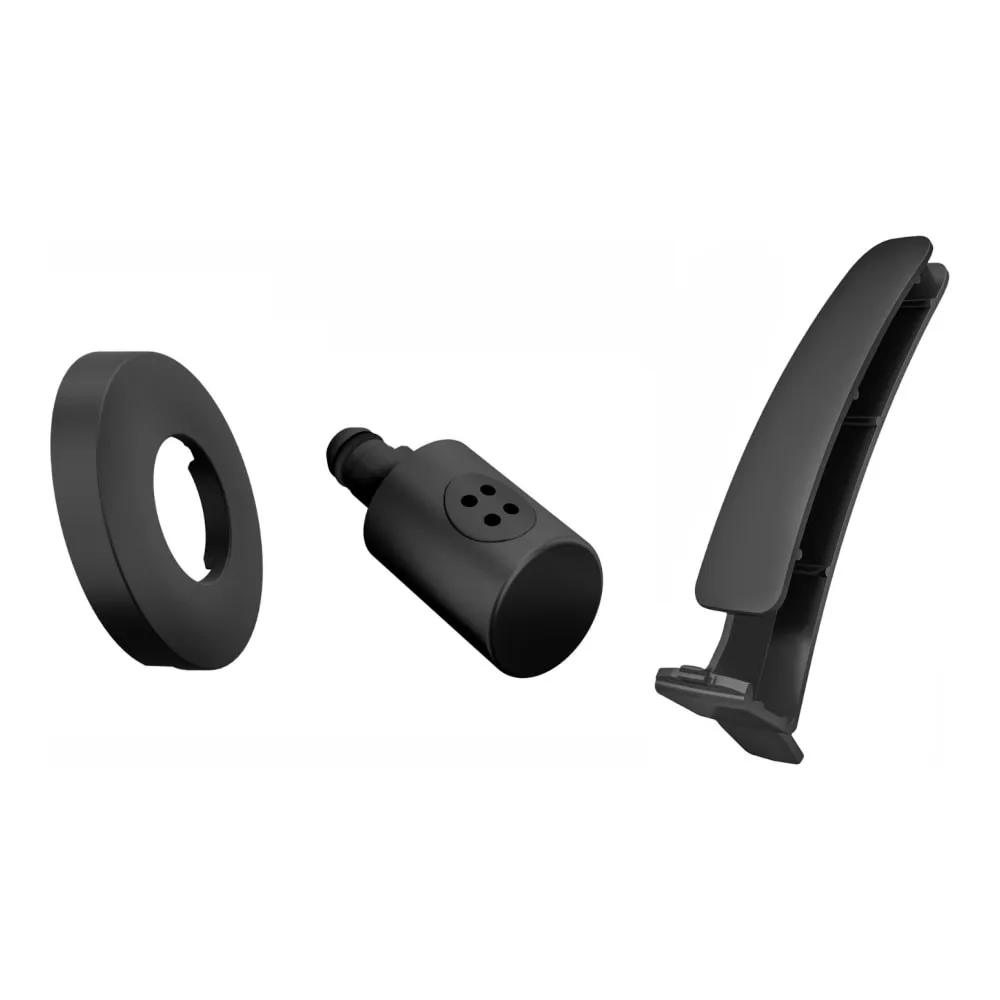LAUFEN CLEANET RIVA Duschkopf + Blendenring + Servicehebel 50 x 50 x 12 mm #H8916920200001 - 020 - Schwarz glänzend