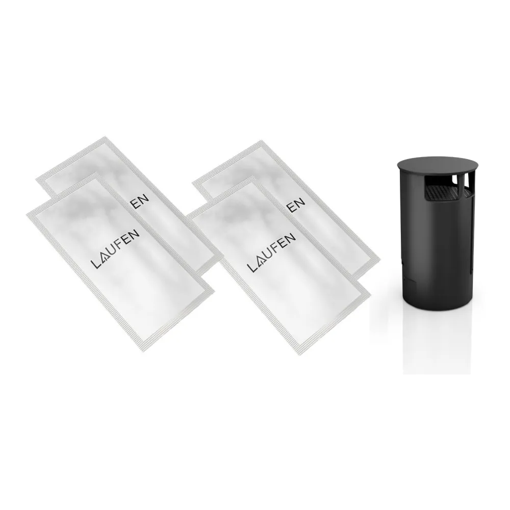 LAUFEN CLEANET RIVA Entkalkungsmittel für 2 Anwendungen (2 x 2 Beutel) / inklusive Geruchsfilter (inkl. 1 Stück) 130 x 65 x 5 mm #H8916970200001 - 020 - Schwarz glänzend