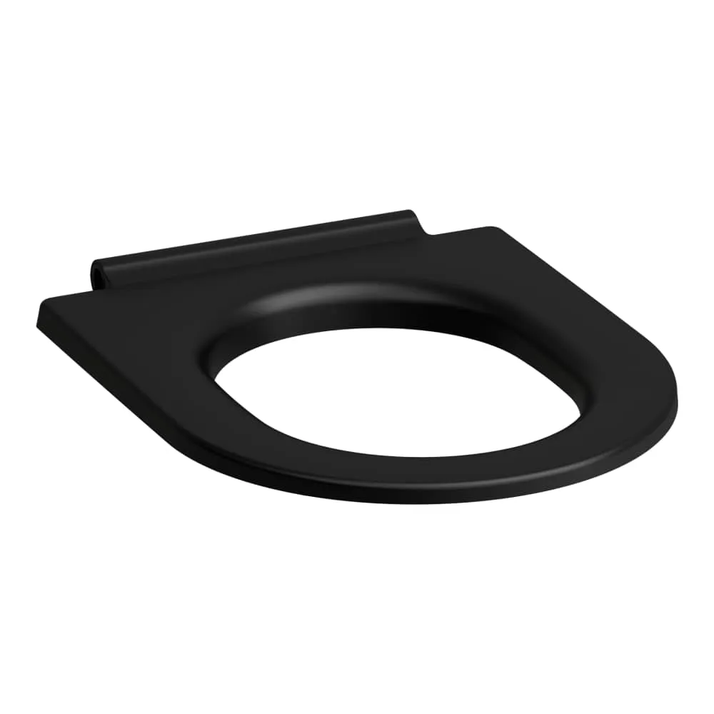 LAUFEN PRO X WC-Sitz ohne Deckel, Scharniere aus Edelstahl 445 x 360 x 45 mm #H8918647160001 - 716 - Schwarz matt