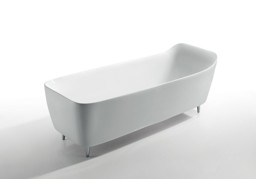 Bild von KREINER VEGAS Badewanne freistehend 175 x 72 x 39/66 cm - weiß