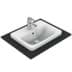 Bild von IDEAL STANDARD Connect built-in washbasin 500mm, with 1 tap hole, with overflow hole (round) White (Alpine) with Ideal Plus E5043MA