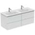 Bild von IDEAL STANDARD Strada II 1200mm wall mounted vanity unit with 2 drawers, gloss white Gloss White T4298WG