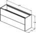 Bild von IDEAL STANDARD Conca 120cm wall hung short projection washbasin unit with 2 drawers, no worktop, matt anthracite Matt Anthracite T3951Y2