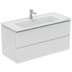 Bild von IDEAL STANDARD Strada II 1000mm wall mounted vanity unit with 2 drawers, gloss white Gloss White T4297WG