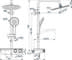 Bild von IDEAL STANDARD Ceratherm S200 dual exposed thermostatic shelf shower mixer pack with idealrain 250mm round rainshower, 3 function idealrain evo jet round handspray and 1.75m hose Chrome A7331AA