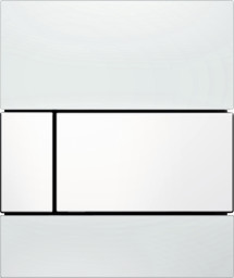 Bild von TECEsquare Urinal-Betätigungsplatte mit Kartusche Glas weiß Taste weiß 9.242.800