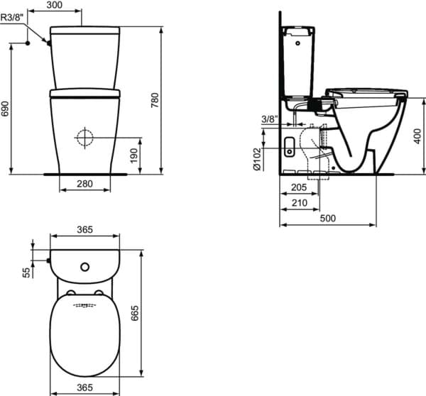 Bild von IDEAL STANDARD Connect cistern White (Alpine) with Ideal Plus E7861MA