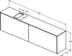Bild von IDEAL STANDARD Conca 200cm wall hung short projection washbasin unit with 2 external drawers & 2 internal drawers, bespoke cutout, matt anthracite Matt Anthracite T3998Y2