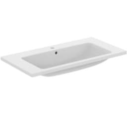 Bild von IDEAL STANDARD i.life B furniture washbasin 1010mm, with 1 tap hole, with overflow hole (round) White (Alpine) with Ideal Plus T4603MA