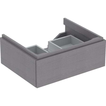Picture of GEBERIT Xeno² cabinet for washbasin, with one drawer scultura grey / wooden-textured melamine #500.505.43.1