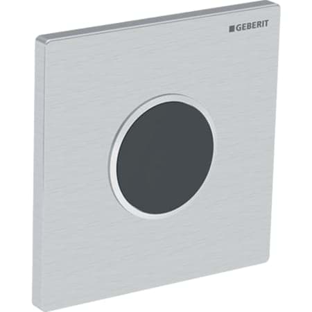 Picture of GEBERIT type 10 cover plate #241.925.JQ.1 - Plate: matt chrome, easy-to-clean coated Design ring: high-gloss chrome-plated