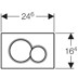 Bild von GEBERIT Sigma01 Betätigungsplatte für 2-Mengen-Spülung #115.770.DW.5 - schwarz