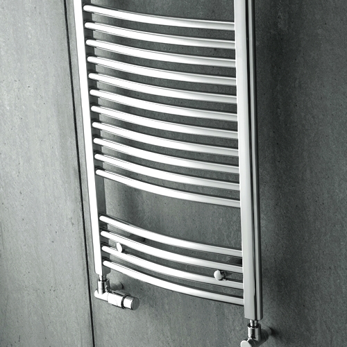 εικόνα του ZEHNDER AURA bathroom radiator 1217x600mm, straight, centre connection PBCZ-120-060-05 chromee