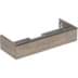 Bild von GEBERIT iCon Unterschrank für Waschtisch, mit einer Schublade #502.311.JH.1 - Korpus und Front: Eiche / Melamin Holzstruktur Griff: lava / pulverbeschichtet matt