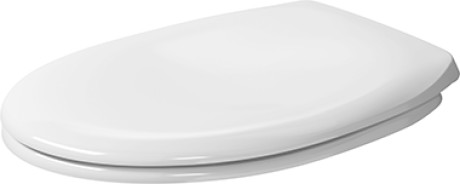 DURAVIT Toilet seat 006420 #0064200000 - Color 00, Shape: Oval, White High Gloss, Hinge colour: Stainless steel 376 x 446 mm resmi