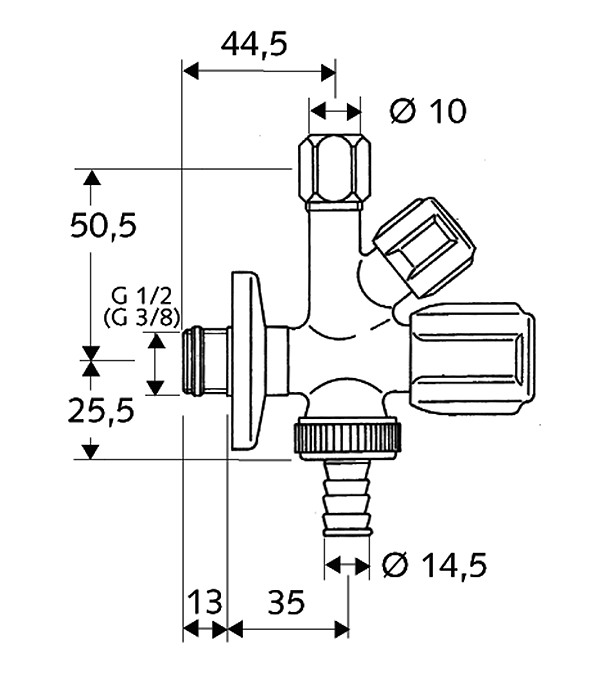 Зображення з  SCHELL COMFORT combination angle valve 035450699 chrome