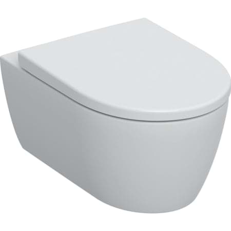Picture of GEBERIT iCon Set wall-hung WC, concealed flush, Rimfree, with WC seat #501.663.JT.1 - white / matt