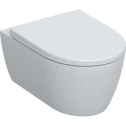 Bild von GEBERIT iCon Set Wand-WC Tiefspüler, geschlossene Form, Rimfree, mit WC-Sitz #501.663.JT.1 - weiß / matt