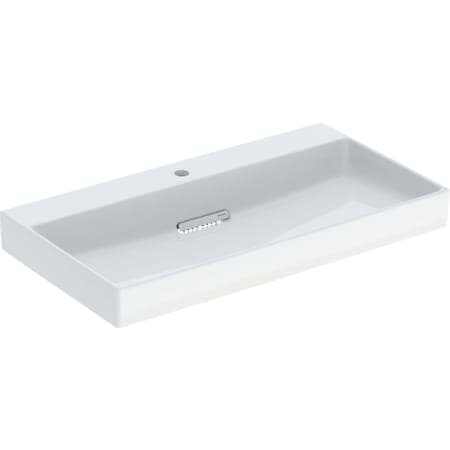 Picture of GEBERIT ONE washbasin, horizontal outlet Washbasin: white / KeraTect Cover: glossy white #505.045.00.1