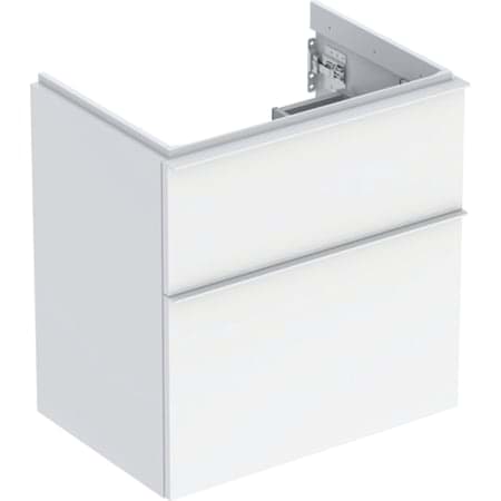 Picture of GEBERIT iCon cabinet for washbasin, with two drawers, small projection Body and front: lava / matt coated Handle: lava / matt powder-coated #502.307.JK.1