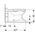 Bild von GEBERIT Bambini Stand-WC für Kinder, Tiefspüler, Löwentatzendesign, mit Sitzauflagen #212010600 - WC-Keramik: weiß / KeraTect Sitzauflage: karminrot