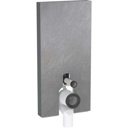Picture of GEBERIT Monolith sanitary module for floor-standing WC, 101 cm, stoneware front cladding #131.003.00.5 - Front cladding: Stoneware slate look Side cladding: Aluminium black chrome