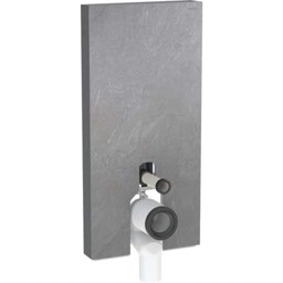 εικόνα του GEBERIT Monolith sanitary module for floor-standing WC, 101 cm, stoneware front cladding #131.003.00.5 - Front cladding: Stoneware slate look Side cladding: Aluminium black chrome