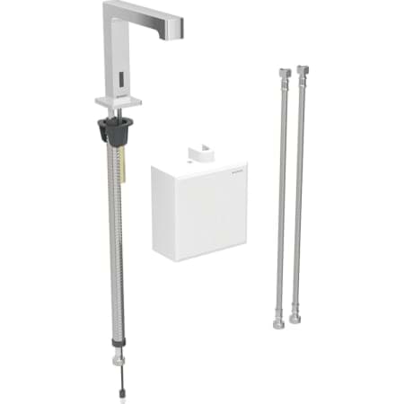 Picture of GEBERIT Brenta washbasin tap, deck-mounted, generator operation, with exposed function box black matt / easy-to-clean coated #116.176.14.1