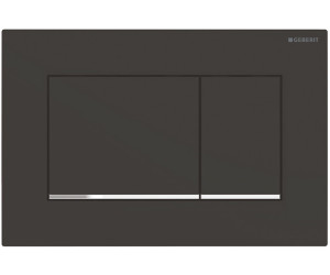 GEBERIT 2 kademeli deşarj için Geberit Sigma30 kumanda kapağı Kapak ve basma butonları: mat siyah, temizliği kolay kaplamalı Tasarım çizgileri: parlak krom #115.883.14.1 resmi