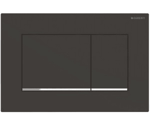 Bild von GEBERIT Sigma30 Betätigungsplatte für 2-Mengen-Spülung #115.883.14.1 - Platte und Tasten: schwarz matt lackiert, easy-to-clean-beschichtet Designstreifen: hochglanz-verchromt