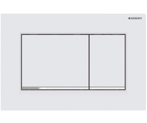 GEBERIT 2 kademeli deşarj için Geberit Sigma30 kumanda kapağı Kapak ve basma butonları: mat beyaz, temizliği kolay kaplamalı Tasarım çizgileri: parlak krom #115.883.JT.1 resmi
