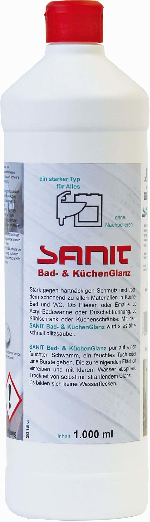 SANIT Bad- & KüchenGlanz Clean & Polish 1000 ml 3041 resmi