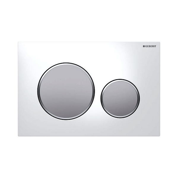 εικόνα του GEBERIT Sigma20 flush plate for dual flush 115.882.KL.1 white/chrome mat / white
