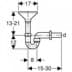 Bild von GEBERIT Rohrbogengeruchsverschluss für Geräte, mit Einlauftrichter oval #152.393.11.1 - weiß-alpin
