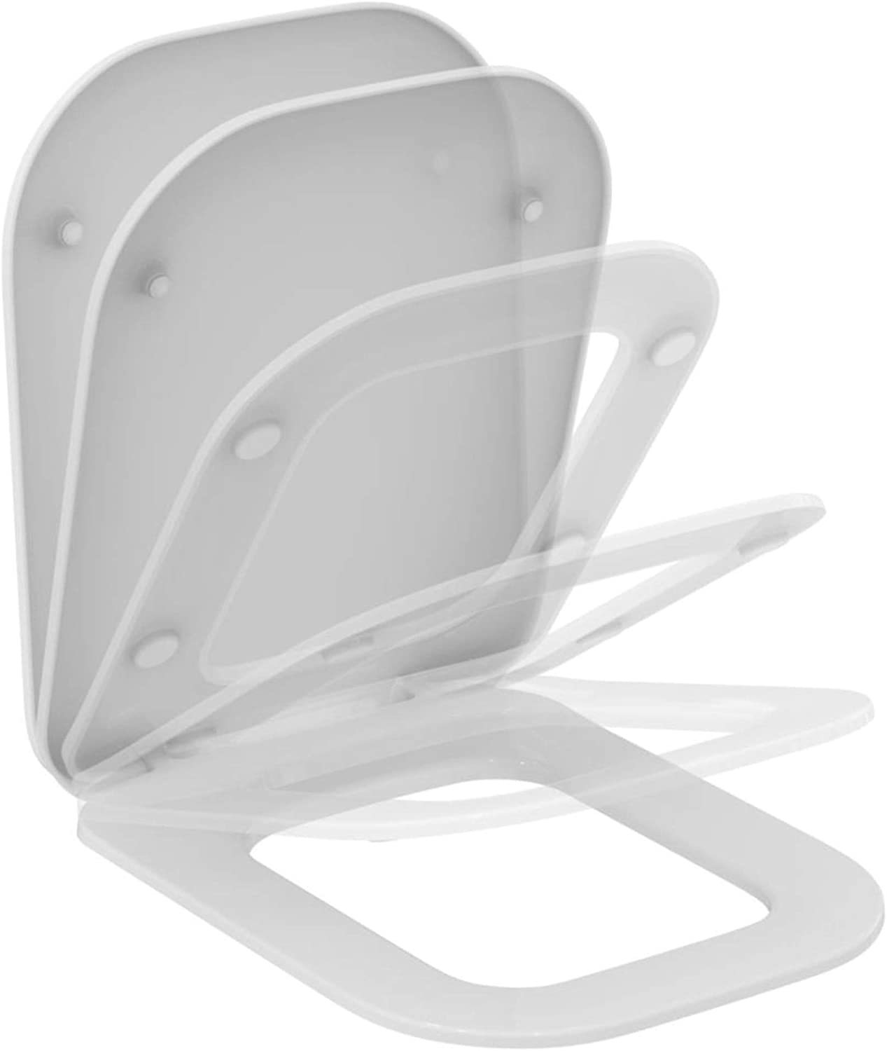 Зображення з  IDEAL STANDARD Tonic II toilet seat with cover and soft closing K706501 white