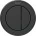 Bild von GEBERIT Typ 10 Fernbetätigung pneumatisch, für 2-Mengen-Spülung, Möbeldrücker #116.057.16.1 - Rosette und Tasten: schwarz matt, easy-to-clean-beschichtet Designring: schwarz
