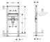 Bild von GEBERIT Duofix Element für Waschtisch, 112 cm, Standarmatur, mit UP-Geruchsverschluss #111.480.00.1