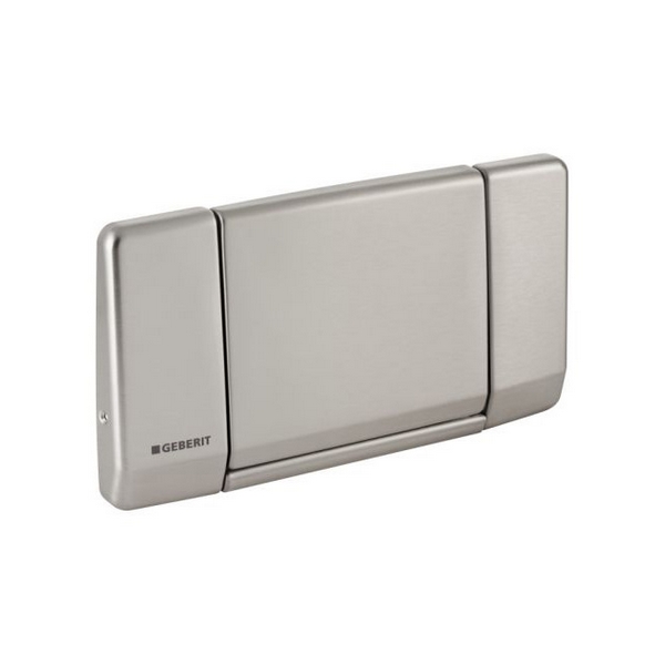 Picture of GEBERIT Highline flush plate for stop-and-go flush, screwable stainless steel brushed #115.151.00.1