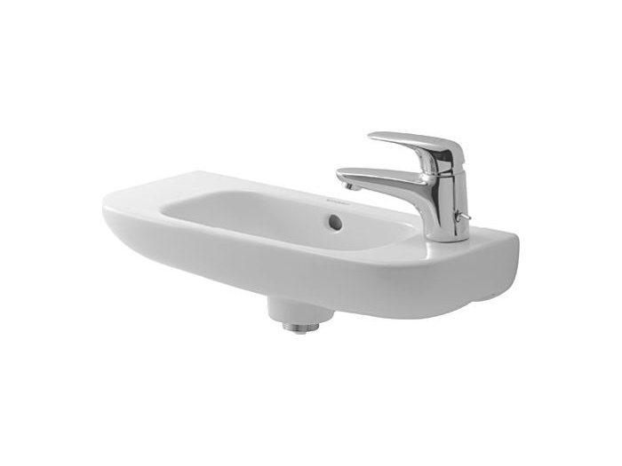 εικόνα του DURAVIT Hand basin 070650 Design by sieger design #07065000002 - p Color 00, White High Gloss, Rectangular, Number of washing areas: 1 Middle, Number of faucet holes per wash area: 1 Right 500 mm